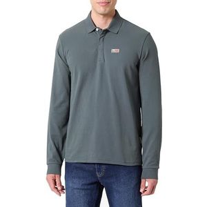 Napapijri Evan Longsleeve Polo Shirt Green Urban, Groen, L