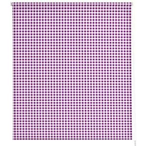 Estoralis Keukenrolgordijn, modern design, doorschijnend, digitale print, model Vichy-2, violet, 120 x 180 cm (B x H), stofmaat 117 x 175 cm, rolgordijnen voor ramen en deuren
