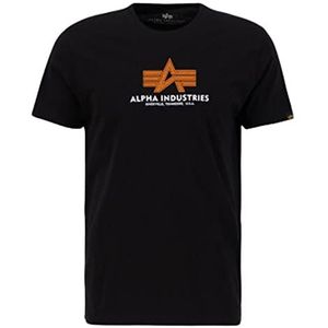 Alpha Industries Basic T Rubber T-shirt voor Mannen Black