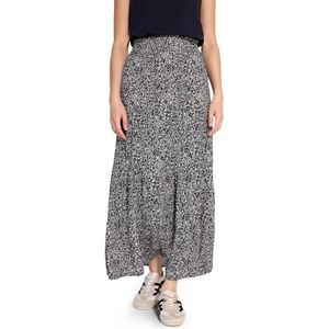 Street One Studio Dames Gedessineerde mousseline rok in Blauw, in size: 32