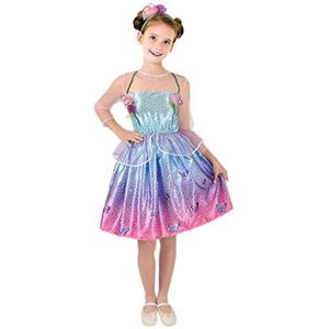 Barbie Prinses voorjaar origineel kostuum meisjes (maat 4-5 jaar), kleur lichtblauw/paars/roze, 11666.4-5