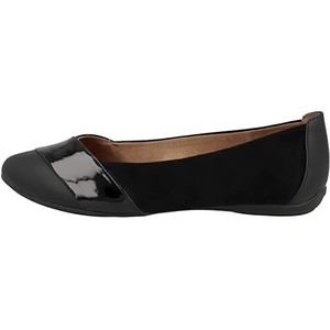 Geox Dames D Charlene Ballet Flat, zwart, 41 EU, zwart, 41 EU