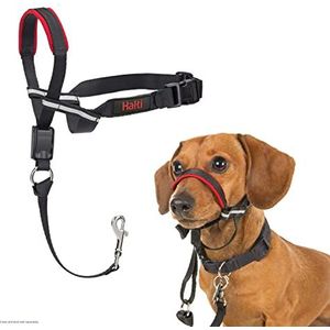 HALTI Optifit Hoofdharnas, maat klein, voorkomt dat je hond aan de lijn trekt, eenvoudige aanpassing, licht, met gevoerde neusriem, anti-trekhalsband voor kleine honden