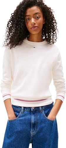 TOMMY JEANS - TJW ESSENTIAL CREW SWEATER EXT - Gebreide Trui - Ancient White
