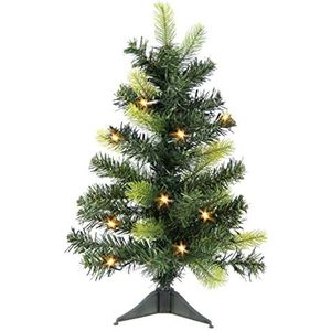 Kleine dennenboom met led-licht en timerfunctie, kunstkerstboom met standaard, kerstboomstandaard, kerstversiering, kerstboomstandaard, decoratie