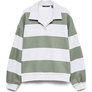 VERO MODA Vmsonja Ls Sweat Polo JRS Noos, Super Light Grey Melange, M