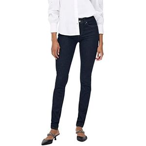 ONLY ONLBLUSH Skinny Jeans voor dames, middelhoge taille, skinny fit jeans, donkerblauw (dark blue denim), XL / 32L