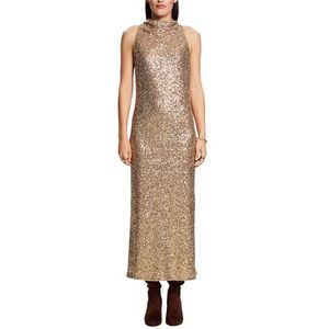 ESPRIT maxi-jurk met pailletten, goud, XS