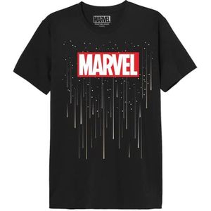 Marvel T-shirt heren, Zwart, S