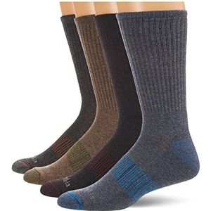 Columbia Wollen sokken voor heren, verpakking van 4, Houtskool/Bruin/Marine/Zwart, one size
