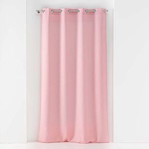 douceur d'intérieur, Gordijn met ogen, 140 x 240 cm, voile, soane, roze