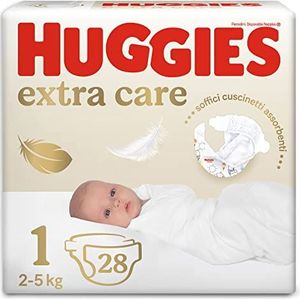 Huggies Extra Care Bebè luiers, maat 1 (2-5 kg), verpakking van 28 stuks