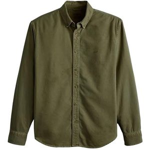 LEVI'S - Hemd - Kakigroen - Katoen - Lange Mouwen - Button Downkraag