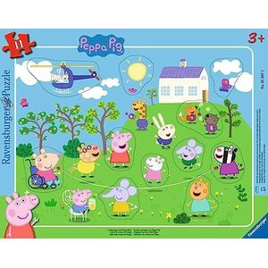 Ravensburger Kinderpuzzle 05697 - Seilspringen mit Peppa Wutz - 11 Teile Peppa Pig Rahmenpuzzle für Kinder ab 3 Jahren