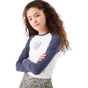 Garcia Kids T-shirt met lange mouwen voor meisjes, gebroken wit (53), 176 cm