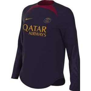 Nike Dames Top PSG Wnk Df Strk Crew Drltop K, Blackened Blue/Blackened Blue/Gold, DX3814-499, XS