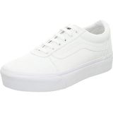 Vans Ward Platform Canvas Sneakers voor dames, Wit Canvas Wit 0rg, 40.5 EU
