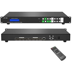 MT-VIKI 4K HDMI Matrix Switch 4x4 1U Rackmount Splitter en Switch met Backlight Knoppen IR-Afstandsbediening RS232 LAN EDID HDCP1.4 ADI 4K30Hz