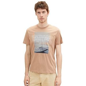 TOM TAILOR Heren 1036427 T-shirt, 24048-Desert Fawn, XXL, 24048 - Desert Fawn, XXL
