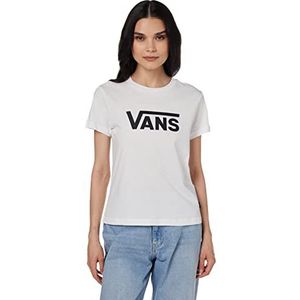 Vans Dames Drop V Ss Crew-b T-shirt, Wit-zwart, XS
