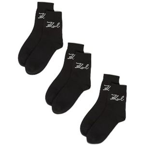 Karl Lagerfeld - Sokken - Lichtgrijs / Zwart - 3 Pack - Katoen