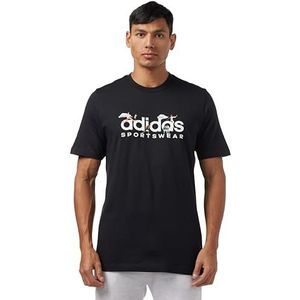 adidas Heren Landscape Sportswear Graphic Tee, black, XS