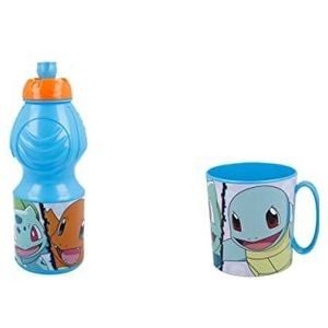 Pokemon 4802 schoolstart bestaande uit magnetron 350 ml en waterfles 400 ml, herbruikbaar, BPA-vrij