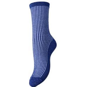 PIECES Pcsebby Glitter Long Stripe Sock Noos Bc, Bluing., One size