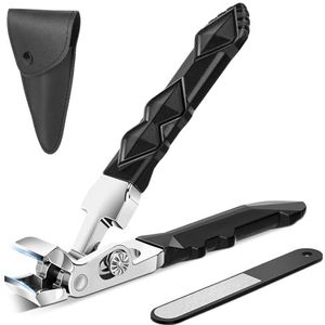 Euqvunn - Ergonomische Nagelknipper - Schuine Kop - Voor Dikke Nagels - Ultrabrede Nagelknipper