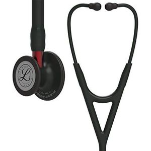 3M Littmann Cardiology IV Diagnostische Stethoscoop, borststuk met zwarte afwerking, zwarte slang, steel en headset, 27 inch, 6200