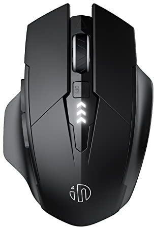 INPHIC Bluetooth-muis, [verbeterd] voor meerdere apparaten, stille, oplaadbare draadloze Bluetooth-muis (drie modi: BT 5.0 / 4.0 + 2.4G), 1600 DPI ergonomische draagbare muis voor laptop pc computer