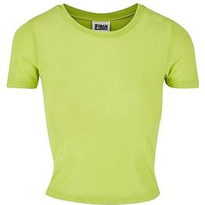 Urban Classics Dames Dames Short Mesh Tee T-Shirt, Frozenyellow, 4XL