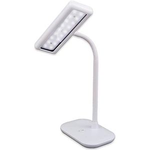 Briloner Leuchten LED bureaulamp, daglicht 6500 Kelvin, 800 lumen, draai- en zwenkbaar, 7,5 W, wit