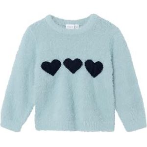 NAME IT Nmfnelise Ls Knit Box gebreide trui voor meisjes, Ether, 92