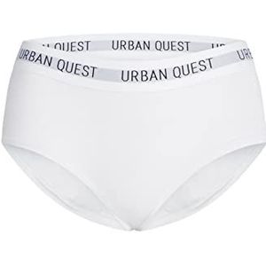 URBAN QUEST Dames 3-pack Bamboo Hipster Panty White Underwear, M