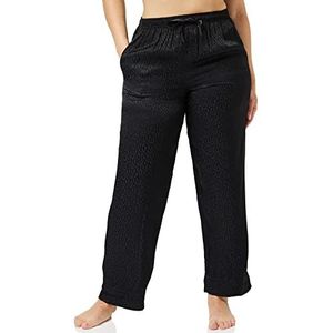 HUGO Satinoir_Pants Pyjama_broek voor dames, Kleur: zwart., XS