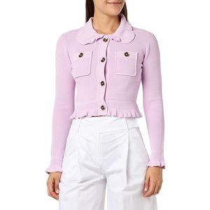 Pinko Olivagno Jas met waaiersteek Blazer, N78_Soft Pink, lila, XXS dames, N78_Zacht Roze Paars, XXS