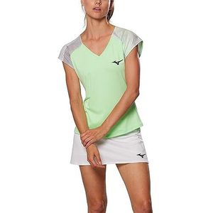 Mizuno T-shirt met print voor dames, Techno Groen, XL