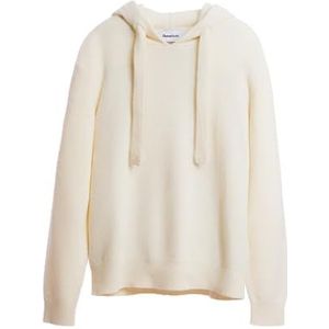 Diana Studio, Witte gebreide trui voor heren, wol, lange mouwen, maat S, regular fit, Wit, S