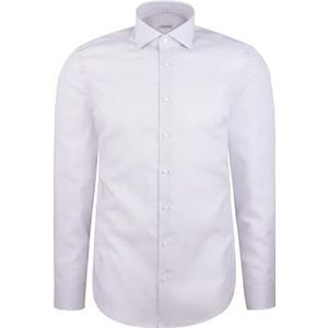 Seidensticker - 845334 - Chemise - Blauw - Manches Longues - Coupe Droite