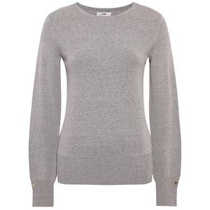 Mavi Dames Crew Neck Basic Sweater, Light Grey Melange, XS, lichtgrijs gem., XS