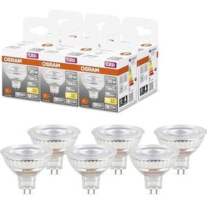 OSRAM LED SPOT MR16 GL 35 12V LED-reflektorpære, retrofit GU5.3 sokkel, 4,3W, 396lm, 2700K, varmt hvidt lys, meget lavt energiforbrug, lang levetid, ingen opvarmningstid