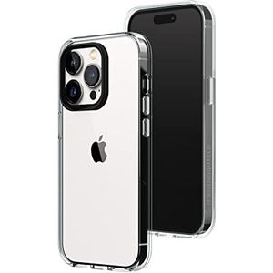 RHINOSHIELD Crystal Clear Case Compatible with [iPhone 13 Pro] | Advanced Yellowing Resistance, High Transparency, Protective and Customizable Clear Phone Case - Black Camera Ring