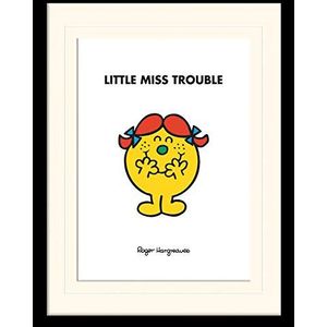 Mr Men & Little Miss Trouble Gemonteerd & Ingelijst 30 x 40cm Print, Multi Kleur