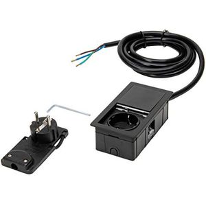 Kopp - 939662016 - Inbouwstopcontact - Mat-Zwart - IP54 Beschermingsklasse