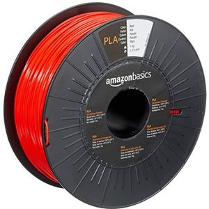 Amazon Basics 3D-printerfilament, PLA, 1,75 mm, rood, spoel van 1 kg