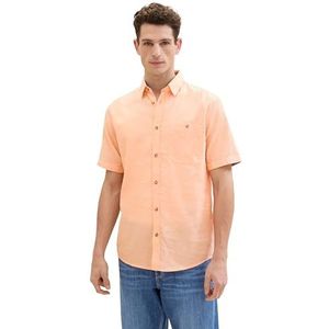 TOM TAILOR Herenhemd, 31200 - Washed Orange Chambray, S