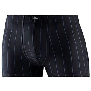 s.Oliver RED LABEL Bodywear LM Heren s.Oliv 3X Boxershorts, blauw zwart, passend (3-pack), zwart, blauw, S