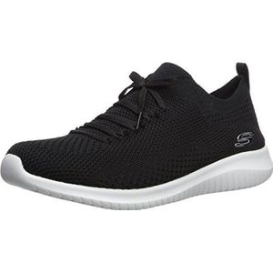 Skechers Unisex Ultra Flex Statement Trainers, Zwart Zwart Wit Bkw, 35 EU