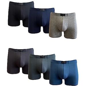DON ALGODON | Set van 6 boxershorts voor heren, uitstekende kwaliteit en zachtheid, 1 stuks boxershorts voor heren op kleur, ademend, maximaal comfort dag en nacht, stof: 93% katoen, 7% elastaan,